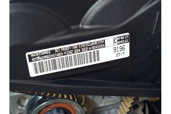 Motor Completo CHZ 1.0 TSI para VW Golf VII, Audi A3 8V, Polo V, Skoda