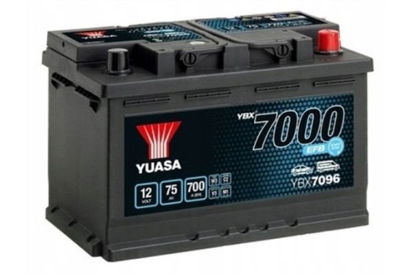 Battery Yuasa YBX 7096 EFB 12V 75Ah 700A P