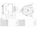 NEW ALTERNATOR FOR MERCEDES BENZ C CLASS C 43 AMG CLK 430 55 AS PL A0253 Catalog number of substitutes AS PL A0253 AS PL ABE9004