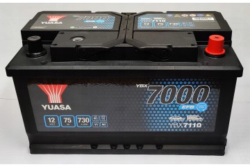 CAR BATTERY YUASA EFB 75AH 730A YBX7110 P Catalog number of the part YBX7110