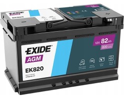 Battery Exide AGM EK800 new reinforced model EK820 fresh 2026
