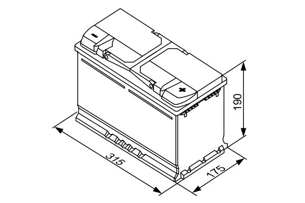 Starting battery BOSCH Catalog number of the part 0 092 S50 110