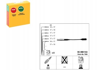 NGK 7800 RC MB1103 Ignition cable set Catalog number of substitutes ASHIKA 132 00 0502 BBT ZK0440 BRECAV 08 528 BREMI 9A33 FAE 8