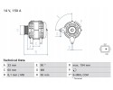 ALTERNATOR NISSAN RENAULT ESPACE V GRAND SCENIC I BOSCH 0 986 084 690 Part manufacturer Bosch