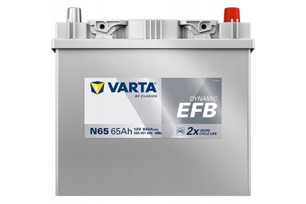 CAR BATTERY VARTA DYNAMIC EFB 65AH650A N65 RIGHT NEW MODEL Part manufacturer Varta