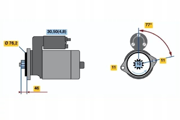 Starter Bosch 0 001 123 016 Catalog number of substitutes A Z Meisterteile AZMT 53 010 1038 AS PL S0253 AS PL S0253 SEG AS PL S0