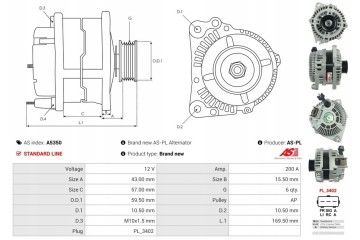 New Alternator FORD Explorer 3 5 LINCOLN MKS 3 5 FORD Flex 3 5 Quality of parts according to GVO Q original with factory logo OE