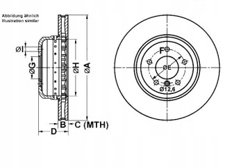 Brake disc ATE 24 0130 0186 2 Disc type ventilated