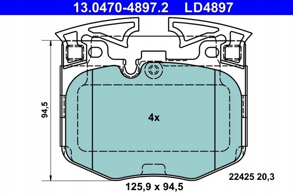 BRAKE PADS FRONT CERAMIC ATE BMW 3 G20 17 5 G30 18 6 17 7 15 X3 X5 Part manufacturer ATE