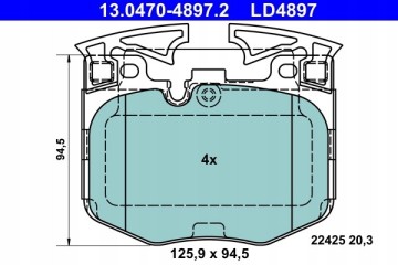 BRAKE PADS FRONT CERAMIC ATE BMW 3 G20 17 5 G30 18 6 17 7 15 X3 X5 Part manufacturer ATE