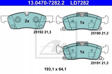 BRAKE PADS FRONT ATE CERAMIC J GRAND CHEROKEE 12 MB GL CLASS 12 Catalog number of the part 13 0470 7282 2