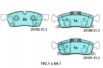 BRAKE PADS FRONT ATE CERAMIC J GRAND CHEROKEE 12 MB GL CLASS 12 Catalog number of the original JE