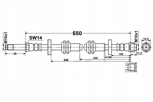 AUDI A6 C7 Steel Braided Teflon Flexible Brake Cables Catalog number of the part ZPET 0058 Przewody hamulcowe teflonowe w oploci