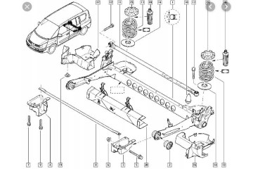 REAR BEAM SUPPORT RENAULT ESPACE IV 8200602628 Catalog number of the original 8200602628 8200022861