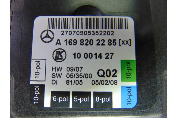 A1698202285 MODULO ELECTRONICO MERCEDES-BENZ CLASE B (BM 245)