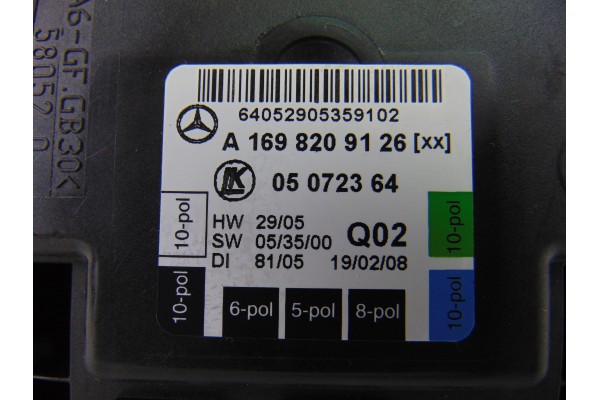 A1698209126 MODULO ELECTRONICO MERCEDES-BENZ CLASE B (BM 245)