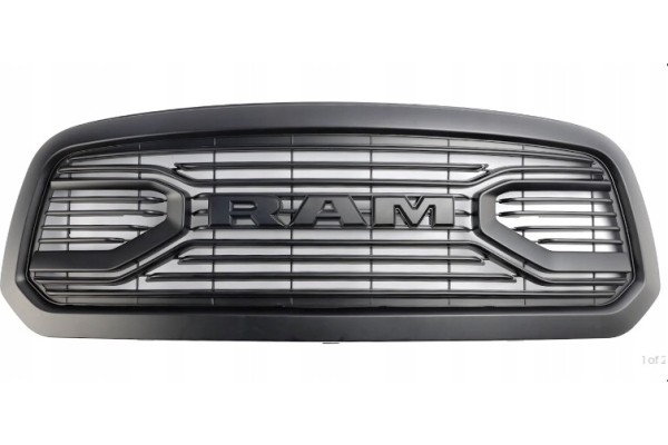 DODGE RAM 1500 2013 2018 DUMMY GRILL BLACK FOR PAINTING FRAME LOGO