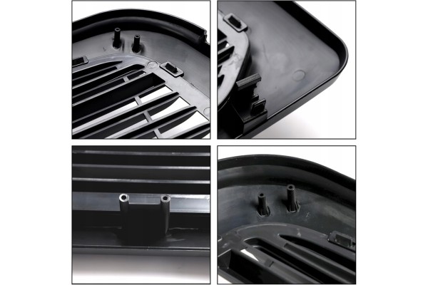 DODGE RAM 1500 2013 2018 DUMMY GRILL BLACK FOR PAINTING FRAME LOGO Installation side front