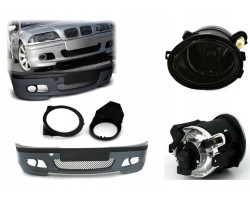 BUMPER FRONT BMW E46 M PACKAGE 98 07 HALOGENS