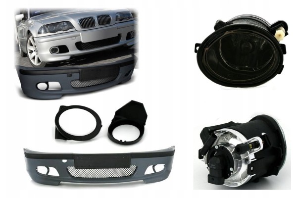 BUMPER FRONT BMW E46 M PACKAGE 98 07 HALOGENS