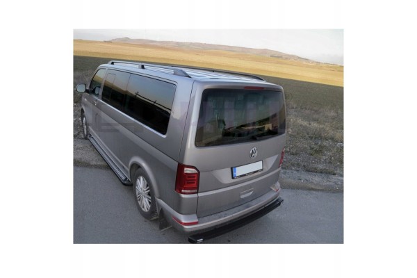 Barras de Techo Largas Negras para Volkswagen Transporter Caravelle T5
