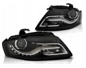 Front lamps TRUE DRL BLACK fits AUDI A4 B8 04 08 11