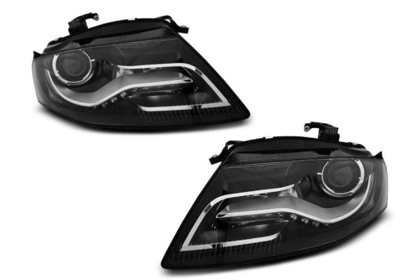 Front lamps TRUE DRL BLACK fits AUDI A4 B8 04 08 11 Car type passenger cars