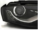 Front lamps TRUE DRL BLACK fits AUDI A4 B8 04 08 11 Version European