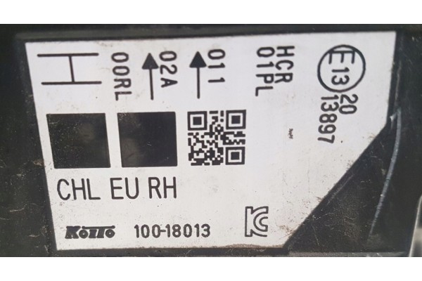 HEADLAMP LAMP FRONT NISSAN QASHQAI J11 LENS LED RIGHT EUROPE WHOLE Height adjustment electric