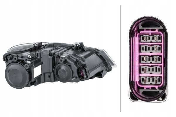 HEADLAMP LAMP LEFT WITH MOTOR FOR ADJUSTMENT