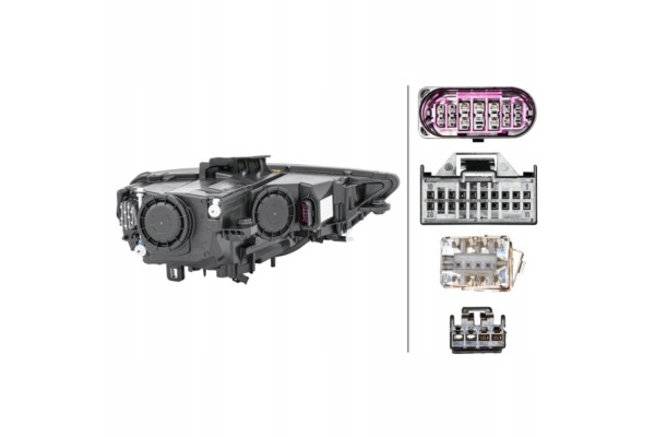 HEADLAMP LE BI XENON 1EL010740 571 HELLA Installation side left