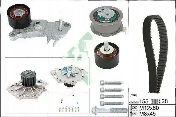 TIMING SET WATER PUMP 530 0762 30 INA Packaging status original