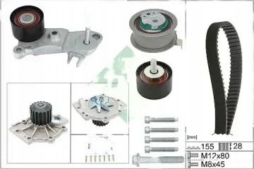TIMING SET WATER PUMP 530 0762 30 INA Packaging status original