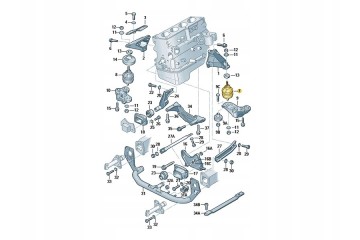 Soporte delantero del motor AUDI A4 (8E2, B6) 8E0199382AH 2003