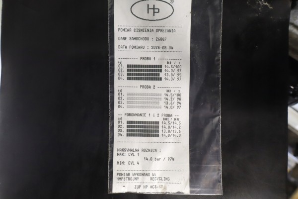 ENGINE VOLKSWAGEN GOLF VII 1 4 140KM CHP TEST Packaging status replacement