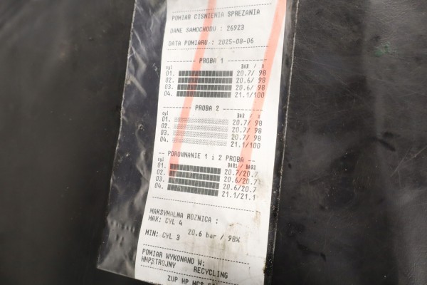 ENGINE RENAULT MEGANE III 1 5DCI 85KM K9KF830 Packaging status replacement