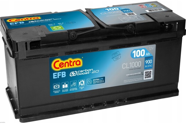 BATTERY CENTRA EFB CL1000 100Ah 900A AMPERE Catalog number of the part CL1000