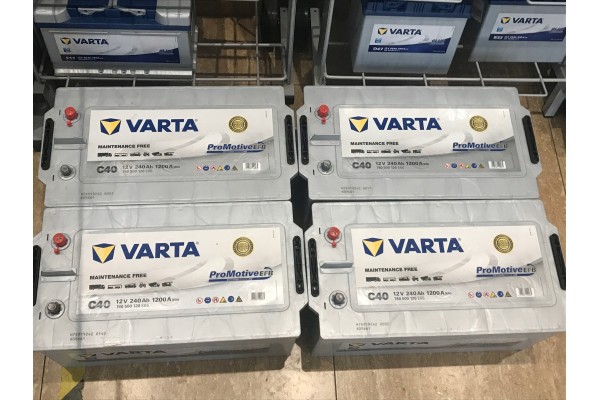 Battery Varta C40 12V 240Ah 1200A EFB Catalog number of the part 740500120E652