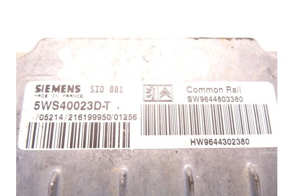 9644803380  CENTRALITA MOTOR UCE CITROEN XSARA BERLINA 2.0 HDi Exclusive (66kW) 2002 9644803380 207817 CITROEN - 2