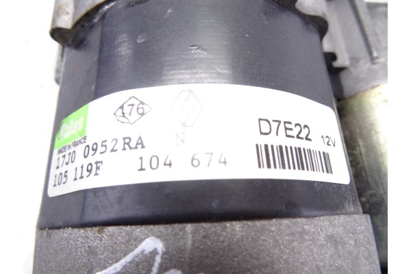 D7E22  MOTOR ARRANQUE RENAULT MEGANE I FASE 2 CLASSIC (LA...) 1.6 16V Authentique 2001 D7E22 207958 RENAULT - 1