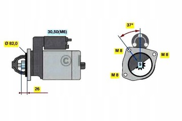 Starter BOSCH 0 986 023 120 Catalog number of the part 0 986 023 120