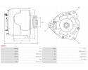 Alternador A6352 AS-PL para Toyota Land Cruiser 3.0 D-4D