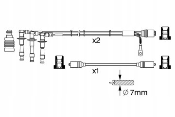 Ignition cables Bosch 0 986 356 373 Quality of parts according to GVO Q original with factory logo OEM OES