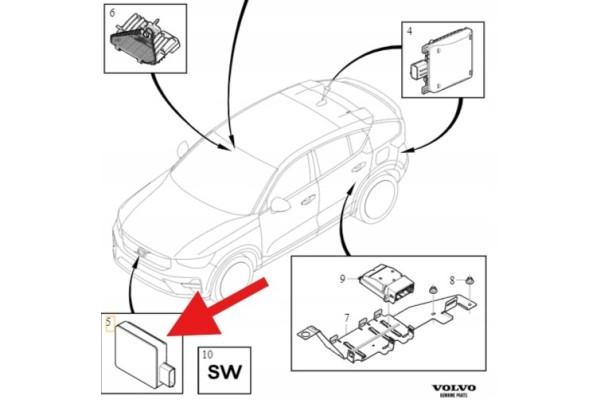 ACTIVE RADAR CRUISE CONTROL VOLVO S90 S60 V90 V60 XC60 XC90 2023 OE 32410079 Part manufacturer Volvo OE