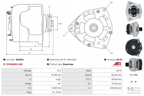 New Alternator VALTRA N SERIES N143 Catalog number of the original AGCO 836674243 AGCO ACV0204490 AGCO V836674243