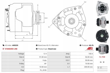 New Alternator VALTRA N SERIES N143 Catalog number of the original AGCO 836674243 AGCO ACV0204490 AGCO V836674243