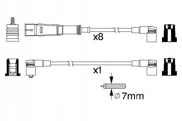 0 986 356 334 BOSCH MERCEDES IGNITION CABLES Packaging status original
