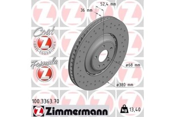 Drilled Disc Zimmermann Formula Front Audi A8 D4 SQ5 380 mm Number of discs offered 1