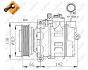 Air conditioning compressor vw 7sbu16c NRF 32111