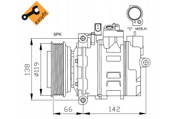 Compresor de aire acondicionado VW 7SBU16C NRF 32111